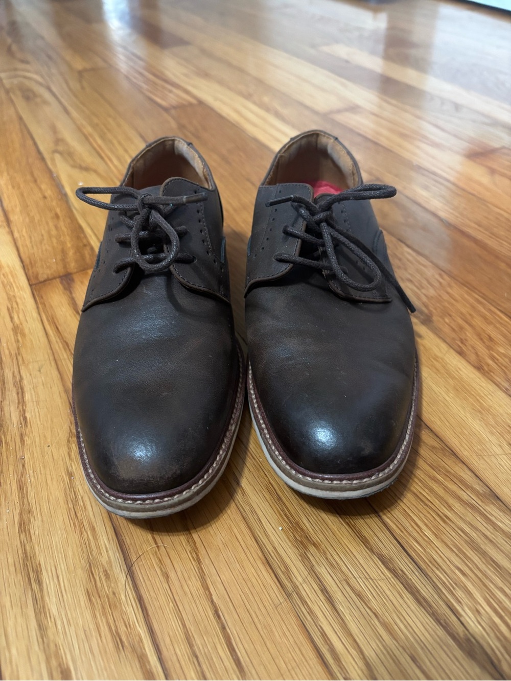 Kids Dark Brown Leather Dress Shoes